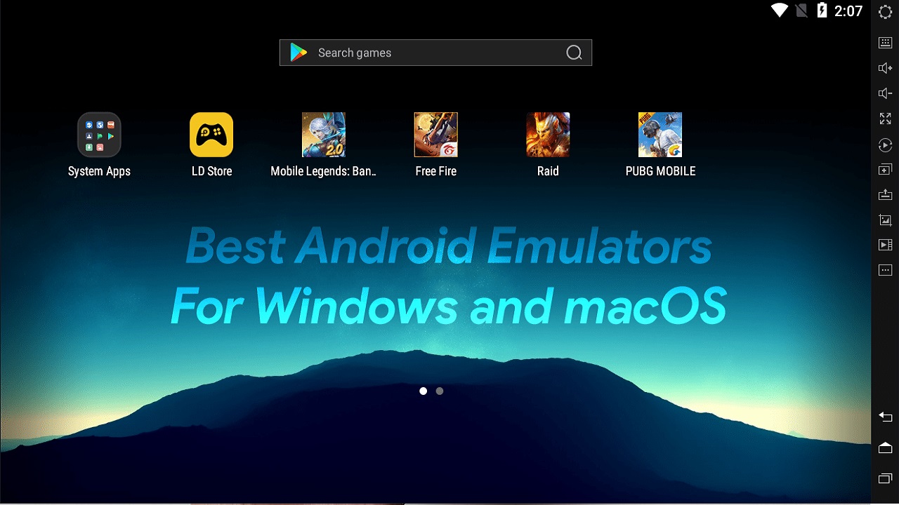 run an emulator on mac